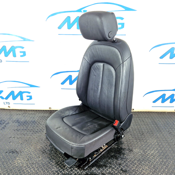 12-18 AUDI A6 C7 FRONT RIGHT DRIVER O/S BLACK LEATHER SEAT 8R0881106