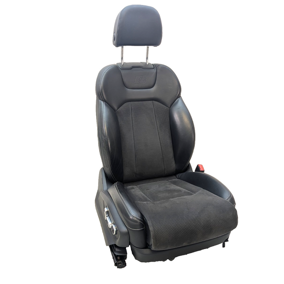 16-20 AUDI Q7 4M GENUINE O/S/F FRONT RIGHT DRIVER SIDE HEATED SEAT HALF LEATHER