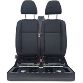 MERCEDES BENZ VITO W447 FRONT LEFT N/S PASSENGER BLACK CLOTH DOUBLE SEAT