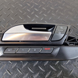 10-15 AUDI Q7 4L OEM FRONT LEFT PASSENGER DOOR HANDLE & SEAT MEMORY SWITCH PANEL