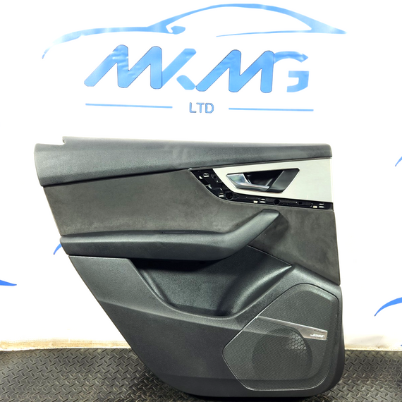 16-20 AUDI Q7 4M REAR LEFT INTERIOR DOOR CARD PANEL ALCANTARA TRIM 4M0867305