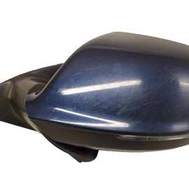 10-15 AUDI Q7 4L GENUINE FRONT LEFT N/S MANUAL FOLD WING MIRROR BLUE LH5X