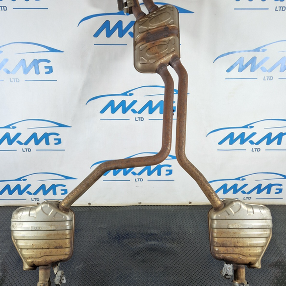 10-17 AUDI A8 4H 4.2 PETROL EXHAUST SYSTEM PIPE & SILENCERS 4H0253411