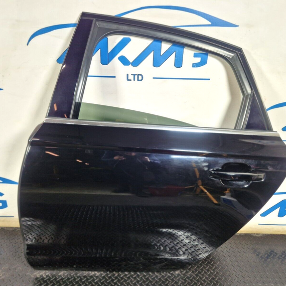 12-18 AUDI A6 C7 SALOON REAR LEFT N/S/R COMPLETE DOOR IN BRILLIANT BLACK LY9B