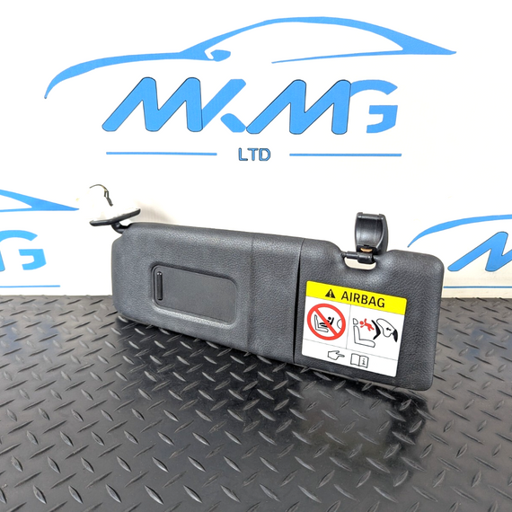 14-16 BMW 2 SERIES F20 F22 PASSENGER LEFT BLACK LEATHER SUNVISOR 8057937