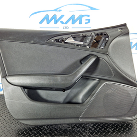 12-18 AUDI A6 C7 OEM LEATHER BLACK FRONT LEFT N/S/F DOOR CARD PANEL 4G1867105A