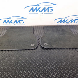 15-18 AUDI A7 4G GENUINE SET OF 2 REAR RIGHT & LEFT FLOOR BLACK MATS 4G0864450