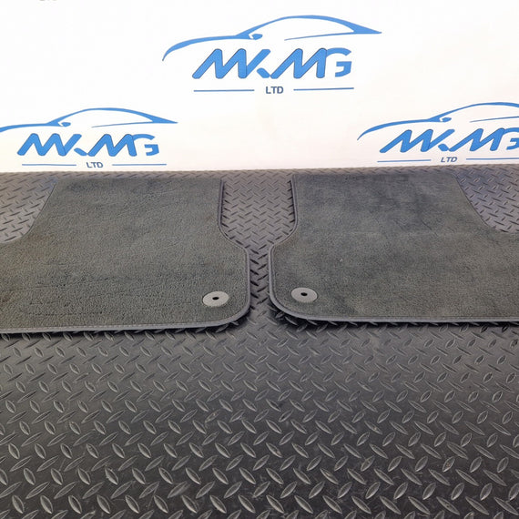 15-18 AUDI A7 4G GENUINE SET OF 2 REAR RIGHT & LEFT FLOOR BLACK MATS 4G0864450
