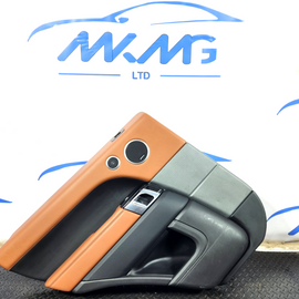 13-23 RANGE ROVER SPORT L494 OEM REAR LEFT N/S/R BROWN LEATHER DOOR CARD PANEL