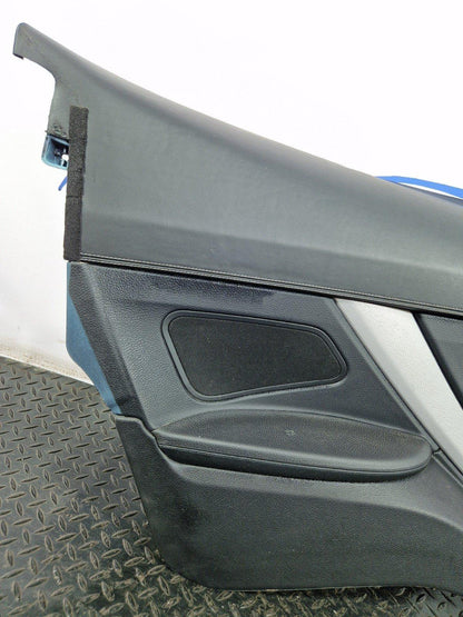 11-18 BMW 6 SERIES F13 COUPER REAR LEFT N/S/R DOOR CARD PANEL BLACK LEATHER