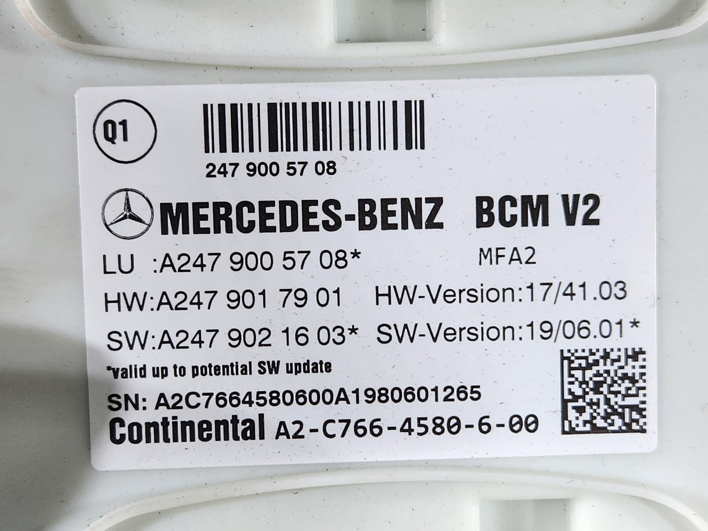 2019 Mercedes-Benz B200d B-Class W247 SUV Key a2479005708