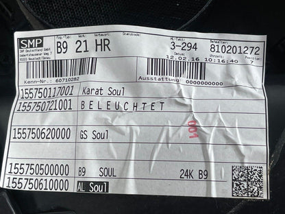 16-19 AUDI A4 B9 AVANT GENUINE REAR DRIVER SIDE FABRIC DOOR CARD 8W0867488