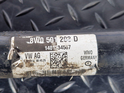 16-19 AUDI A4 B9 S-LINE QUATTRO DRIVESHAFT REAR SIDE 8W0501203D