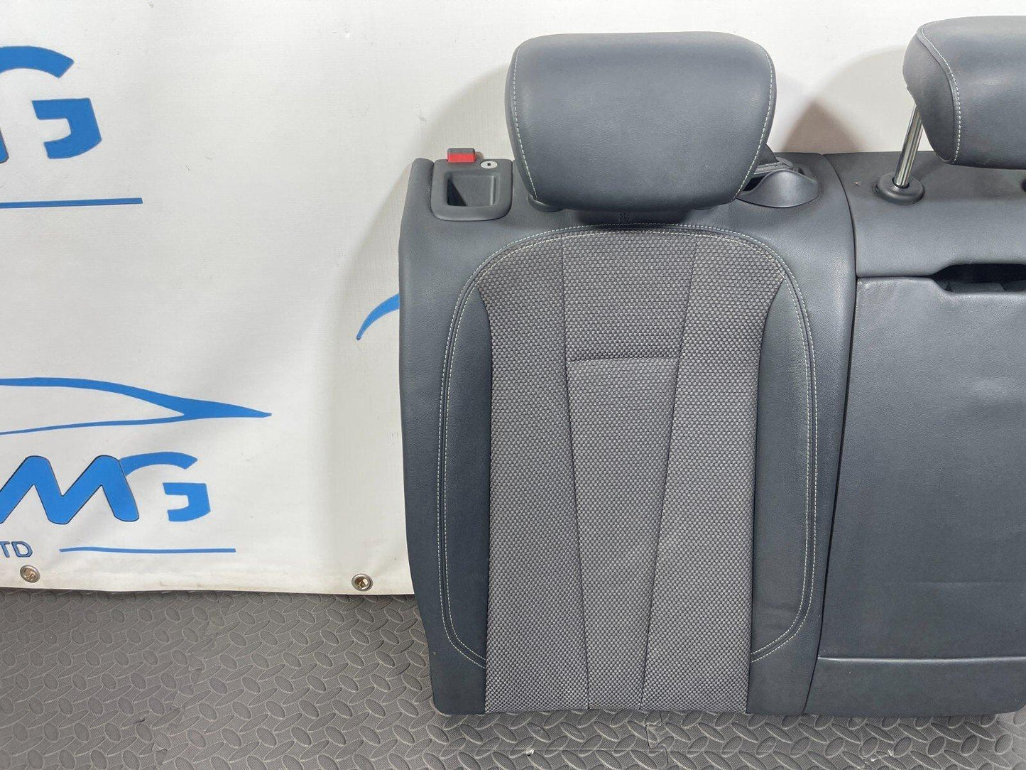 16-19 AUDI A4 B9 S-LINE REAR RIGHT DRIVER SIDE HALF LEATHER BACKREST SEAT BLACK