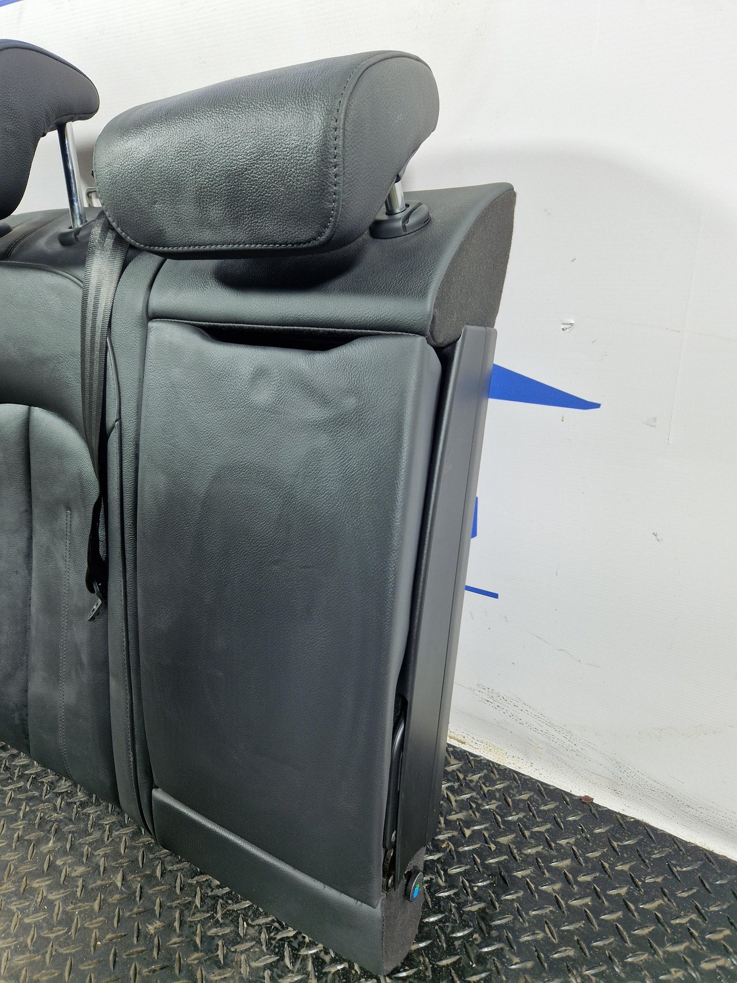 Audi A6 C7 Allroad Genuine Rear Right O/S Black Leather Seat Backrest