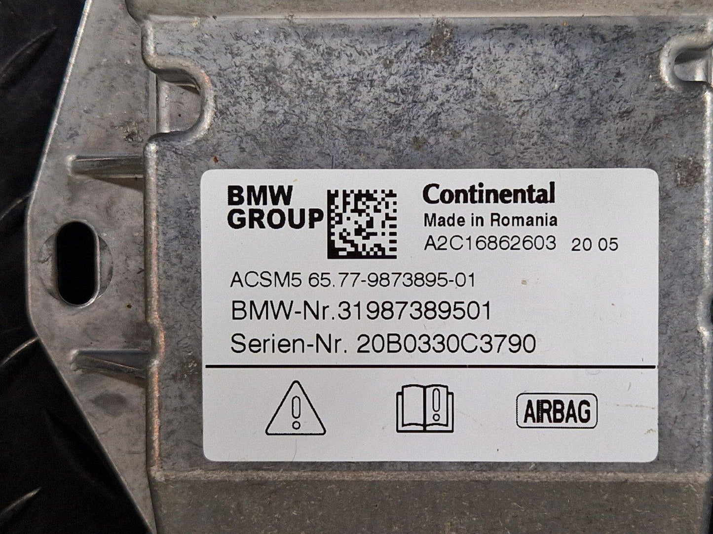 20-24 BMW 1 SERIES F40 GENUINE AIRBAG CONTROL MODULE ECU 9873895