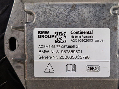 20-24 BMW 1 SERIES F40 GENUINE AIRBAG CONTROL MODULE ECU 9873895