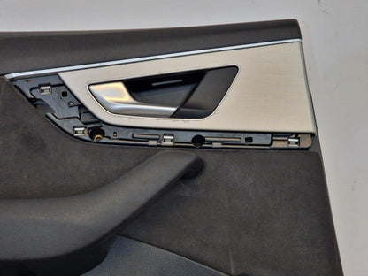 16-20 AUDI Q7 4M REAR LEFT INTERIOR DOOR CARD PANEL ALCANTARA TRIM 4M0867305