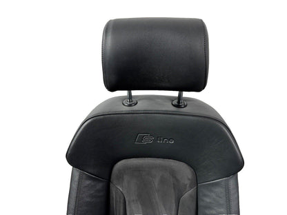 15-20 AUDI Q7 4M GENUINE FRONT LEFT N/S FULL ELECTRIC HALF LEATHER SEAT HEATED