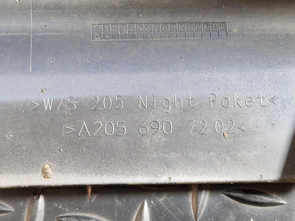 14-21 MERCEDES BENZ W205 RIGHT O/S SKIRT IN SILVER 792 A2056907002 A2056907202