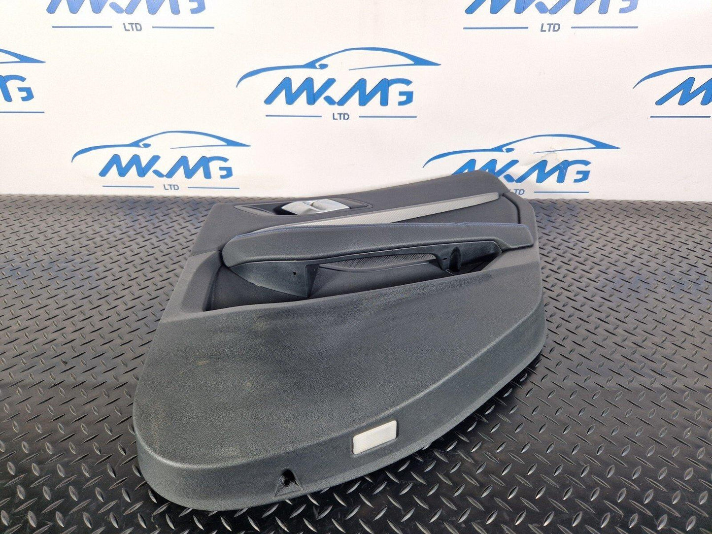 20-ON BMW 2 SERIES M-SPORT F44 REAR O/S LEATHER DOOR CARD PANEL BLUE STITCHING