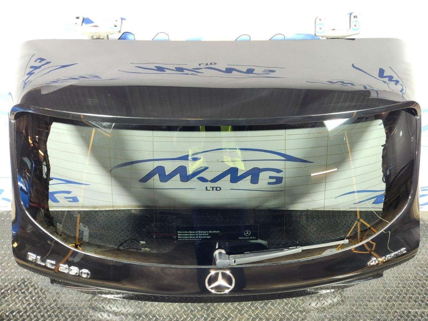 16-22 MERCEDES BENZ X253 REAR TAILGATE BOOTLID WITH GLASS IN OBSIDIAN BLACK 197