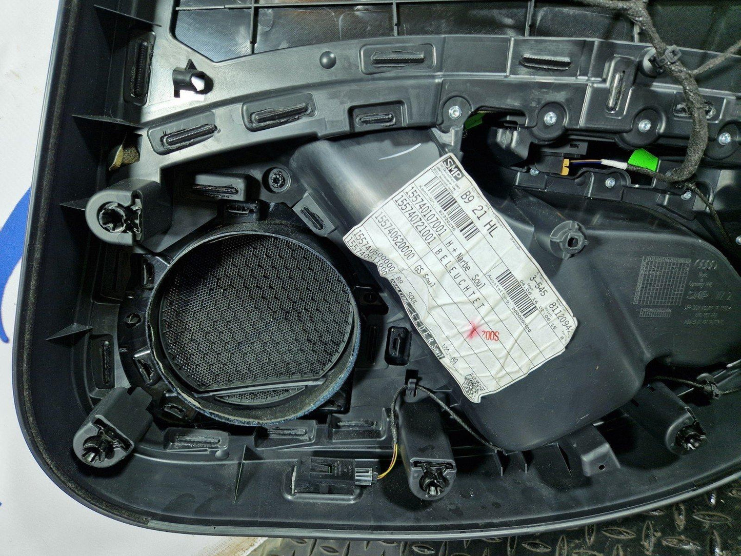 16-19 AUDI A4 B9 GENUINE REAR LEFT N/S/R LEATHER DOOR CARD PANEL