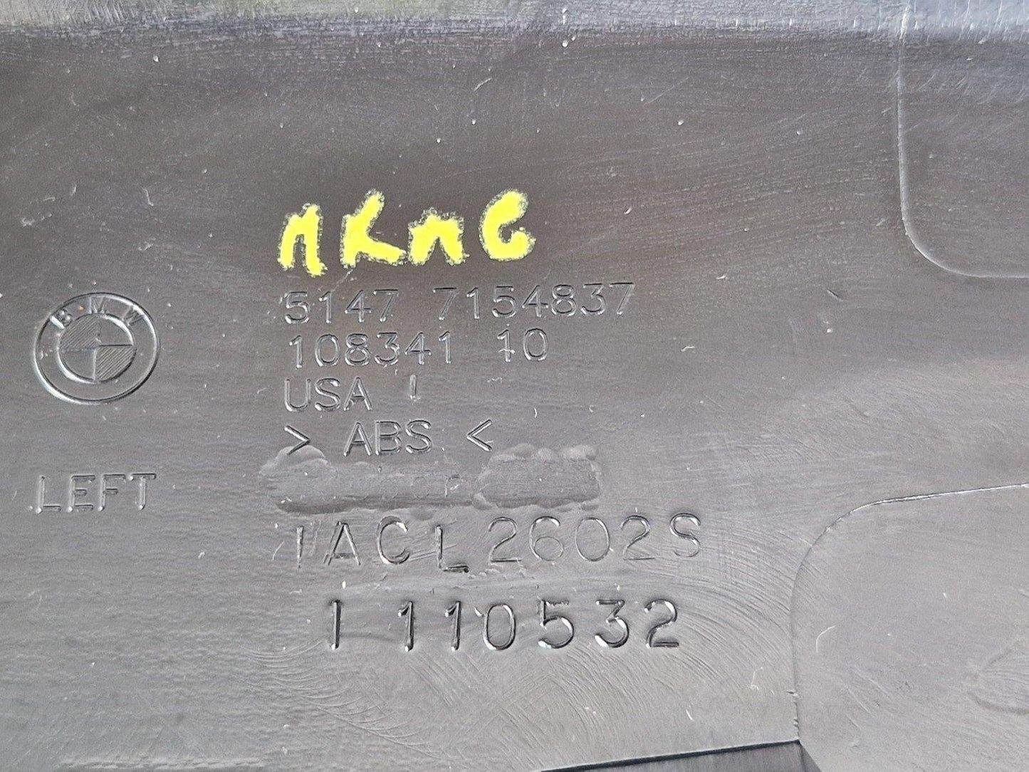 10-13 BMW X5 E70 LCI GENUINE REAR LEFT N/S D PILLAR TRIM PANEL 7154837