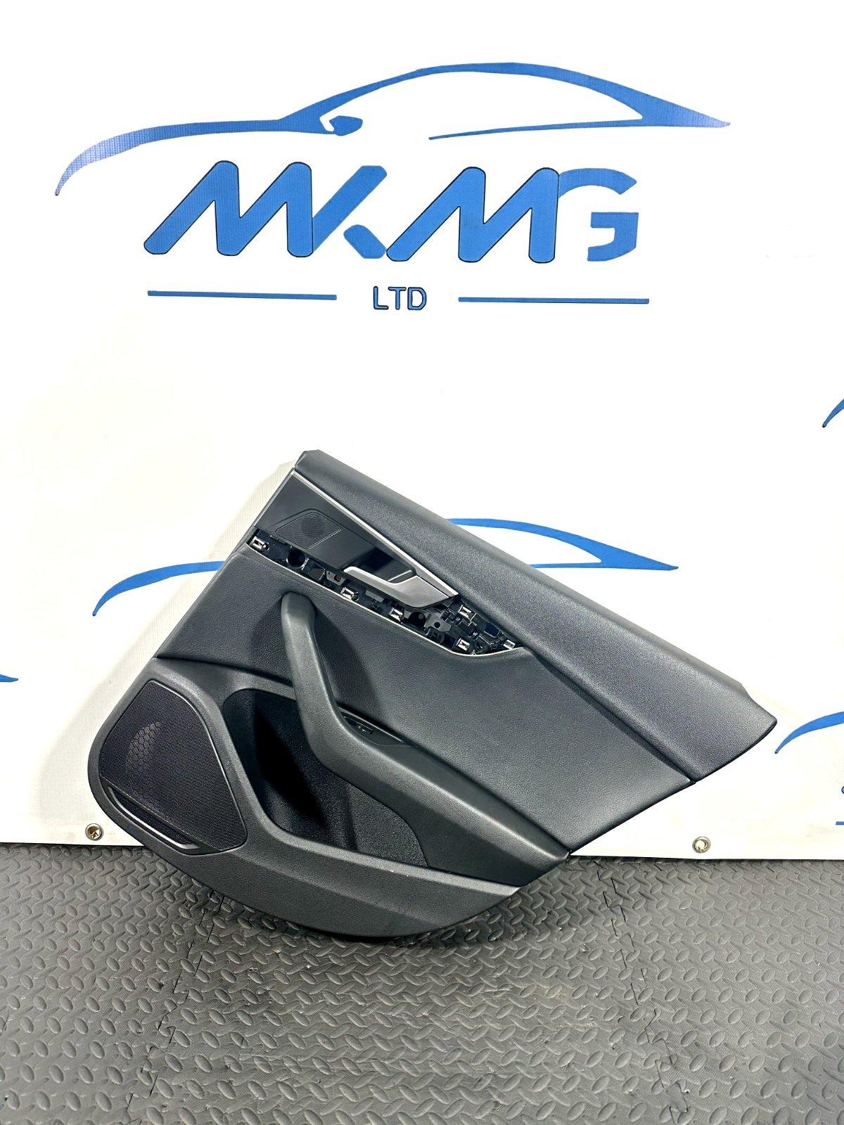 16-19 AUDI A4 B9 AVANT/ESTATE GENUINE REAR DRIVER SIDE LEATHER DOOR CARD BLACK