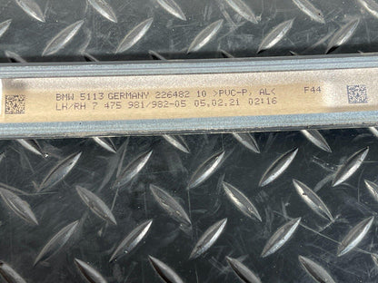 20-ON BMW 2 SERIES M-SPORT F44 GENUINE RIGHT O/S ROOF RAIL TRIM GREY B39 9482062