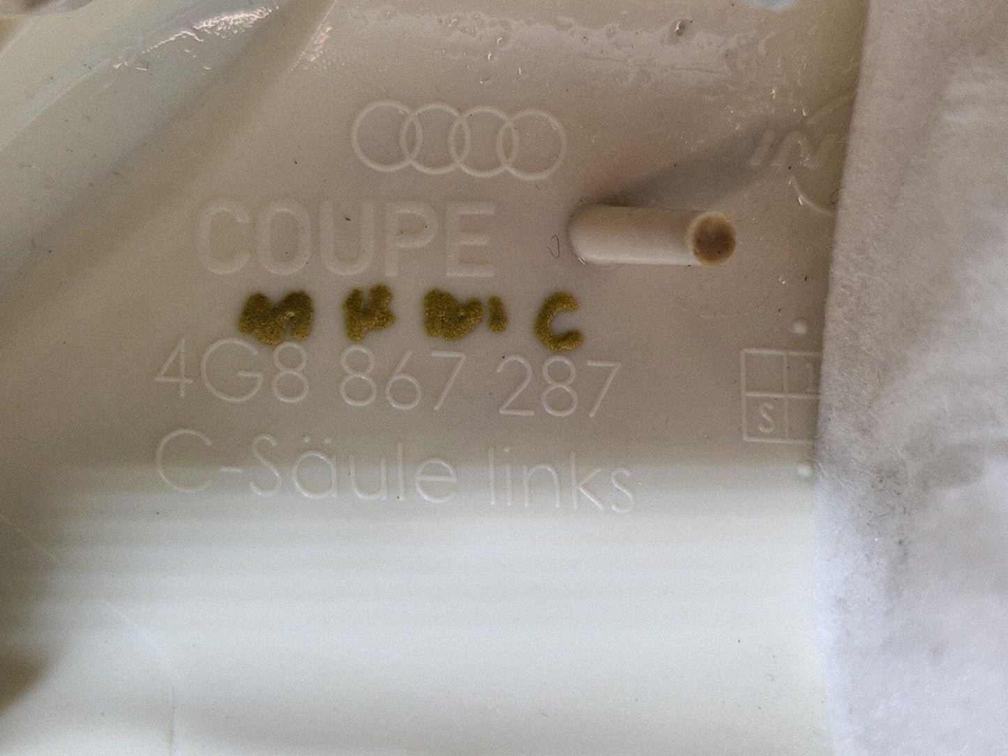 15-18 AUDI A7 4G GENUINE OEM REAR LEFT SIDE C PILLAR GREY TRIM COVER 4G8867287