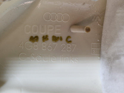 15-18 AUDI A7 4G GENUINE OEM REAR LEFT SIDE C PILLAR GREY TRIM COVER 4G8867287