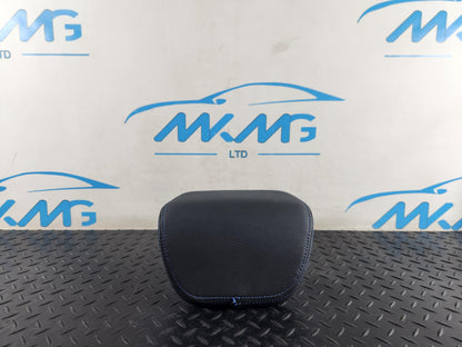 BMW 118i F40 Rear Seat Black Leather Headrest Blue Stiching