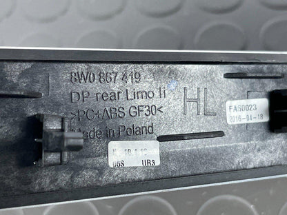 16-19 AUDI A4 B9 GENUINE  REAR LEFT PASSENGER DOOR CARD TRIM 8W0867419