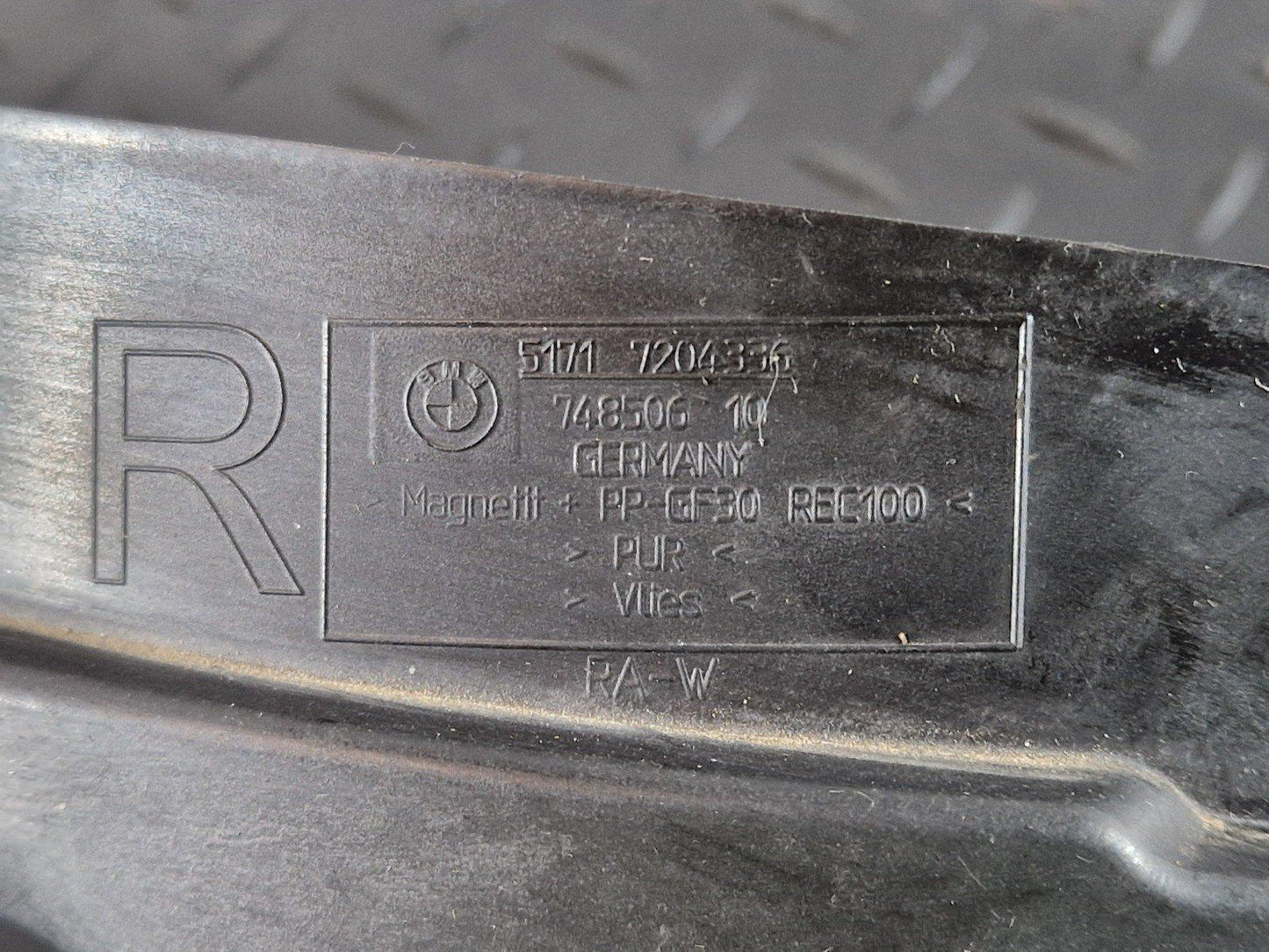 11-18 BMW 6 SERIES F13 UPPER RIGHT BULKHEAD SECTION 7204336