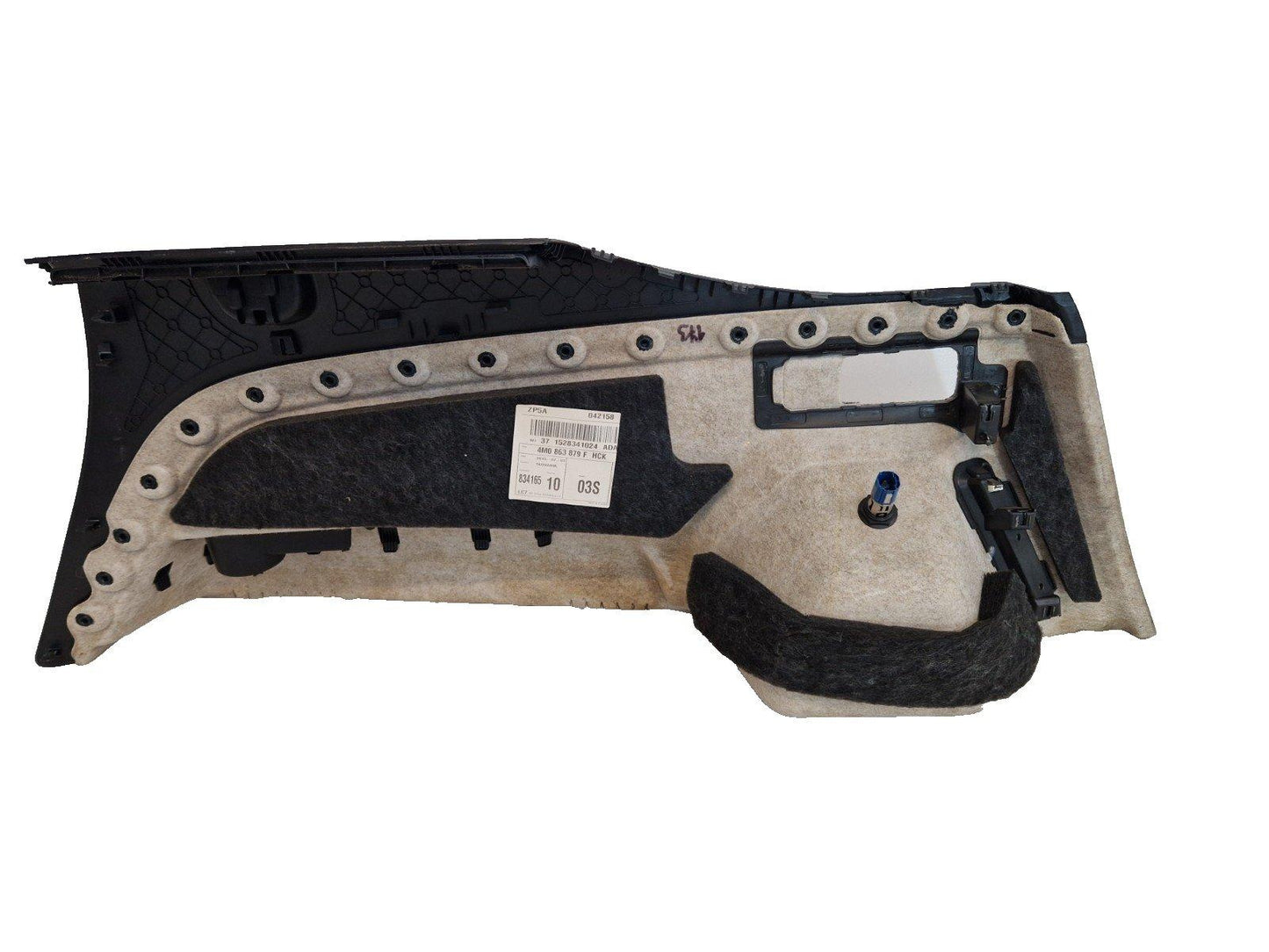 16-20 AUDI Q7 4M REAR LEFT N/S/R GENUINE BOOT TRIM PANEL COVER 4M0863879F