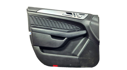 11-19 MERCEDES BENZ ML W166 OEM COMPLETE FRONT LEFT N/S BLACK LEATHER DOOR CARD