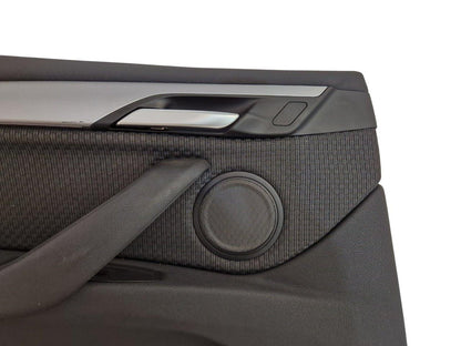 16-22 BMW X1 F48 FRONT PASSENGER SIDE DOOR CARD PANEL IN BLACK
