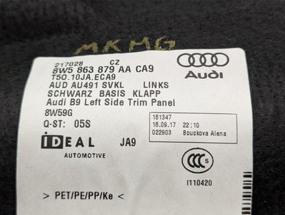 16-19 AUDI A4 B9 GENUINE REAR PASSENGER SIDE BOOT TRIM PANEL 8W5863879AA