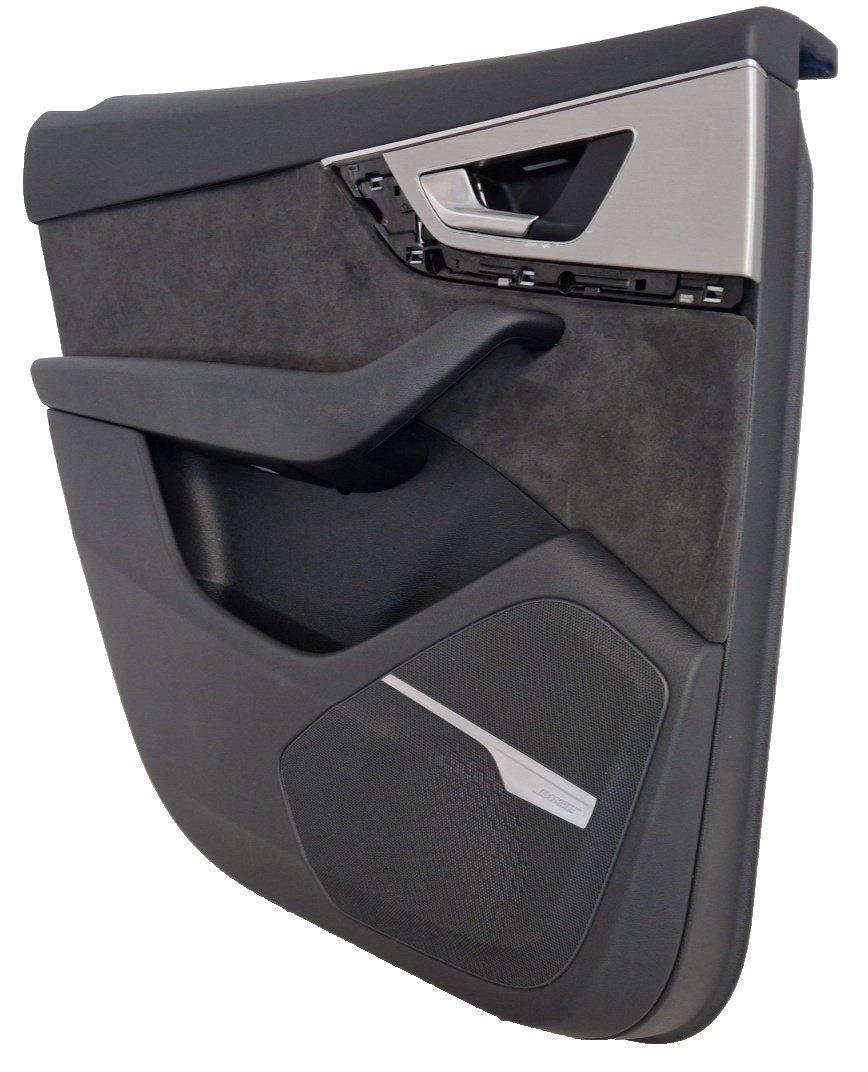16-20 AUDI Q7 4M REAR LEFT INTERIOR DOOR CARD PANEL ALCANTARA TRIM 4M0867305