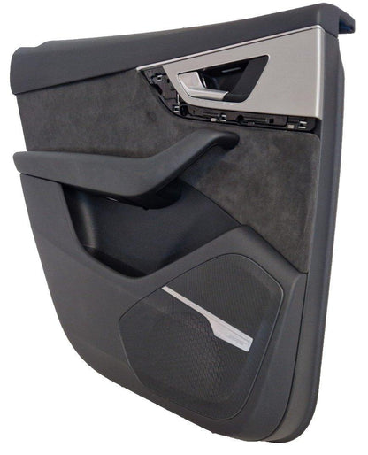 16-20 AUDI Q7 4M REAR LEFT INTERIOR DOOR CARD PANEL ALCANTARA TRIM 4M0867305