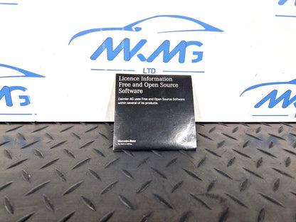 14-21 MERCEDES BENZ C220d W205 LICENSE INFORMATION SOFTWARE DISC A2058270701