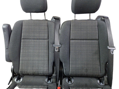 14-23 MERCEDES VITO W447 GENUINE REAR RIGHT 2ND ROW DOUBLE CLOTH SEAT