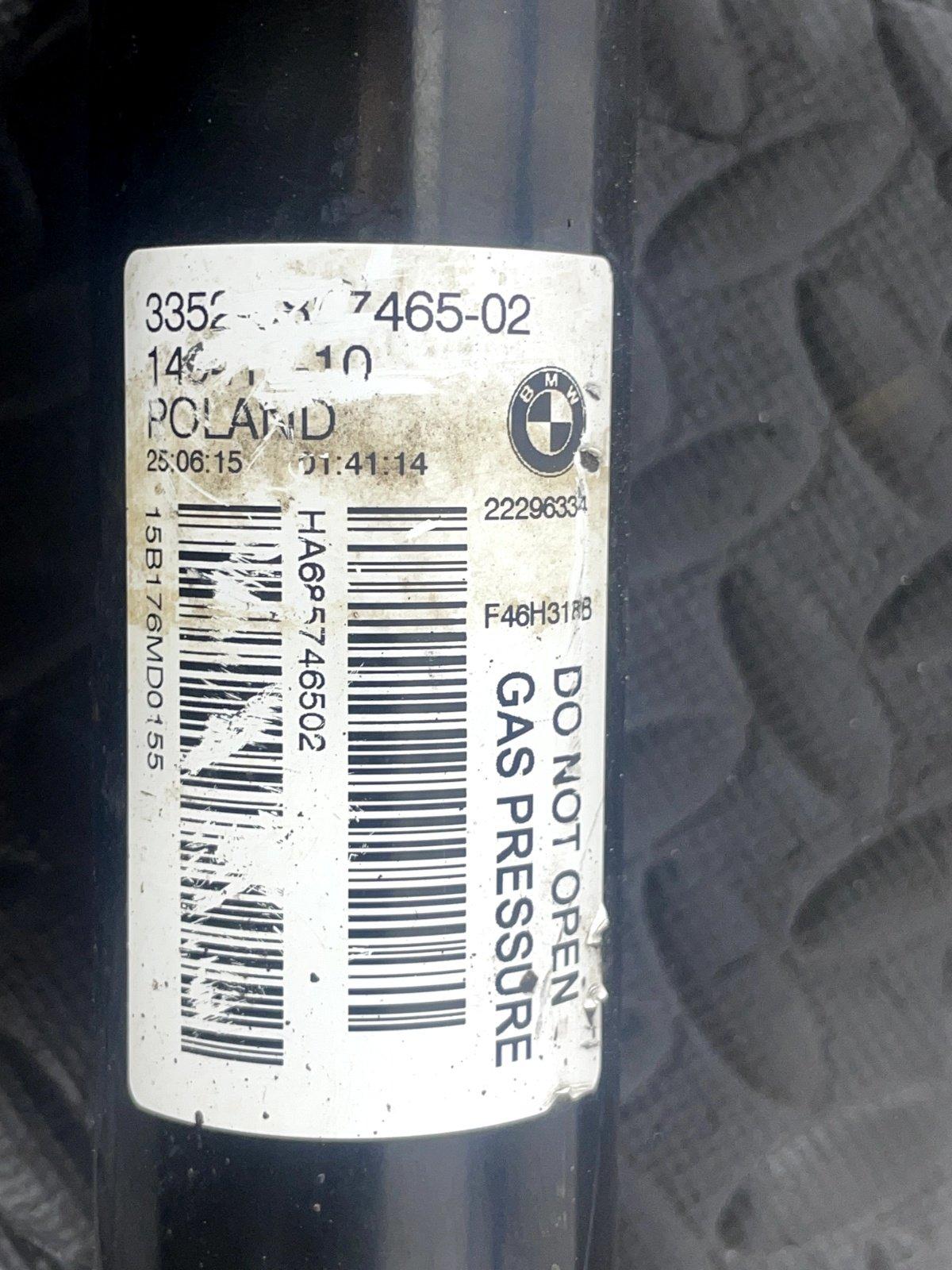 14-21 BMW 2 SERIES F45 F46 GENUINE REAR SHOCK ABSORBER FITS BOTH SIDES 6857465