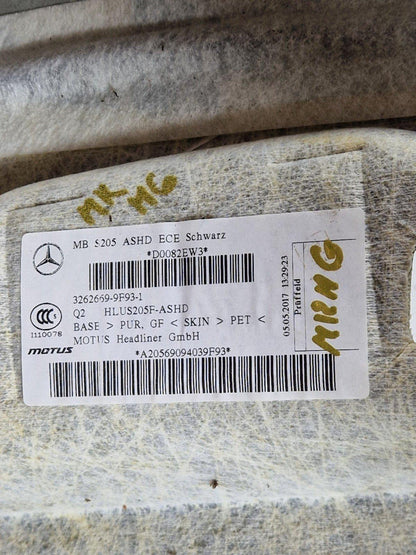14-21 MERCEDES BENZ C300h W205 OEM GENUINE HEADLINER A0009064306 A0015425423