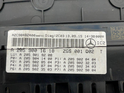 14-21 MERCEDES BENZ C300h W205 INSTRUMENT CLUSTER SPEEDO CLOCKS A2059001618