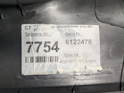 12-18 AUDI A6 C7 GENUINE REAR LEFT LOWER C PILLAR TRIM BLACK 4G0867767A