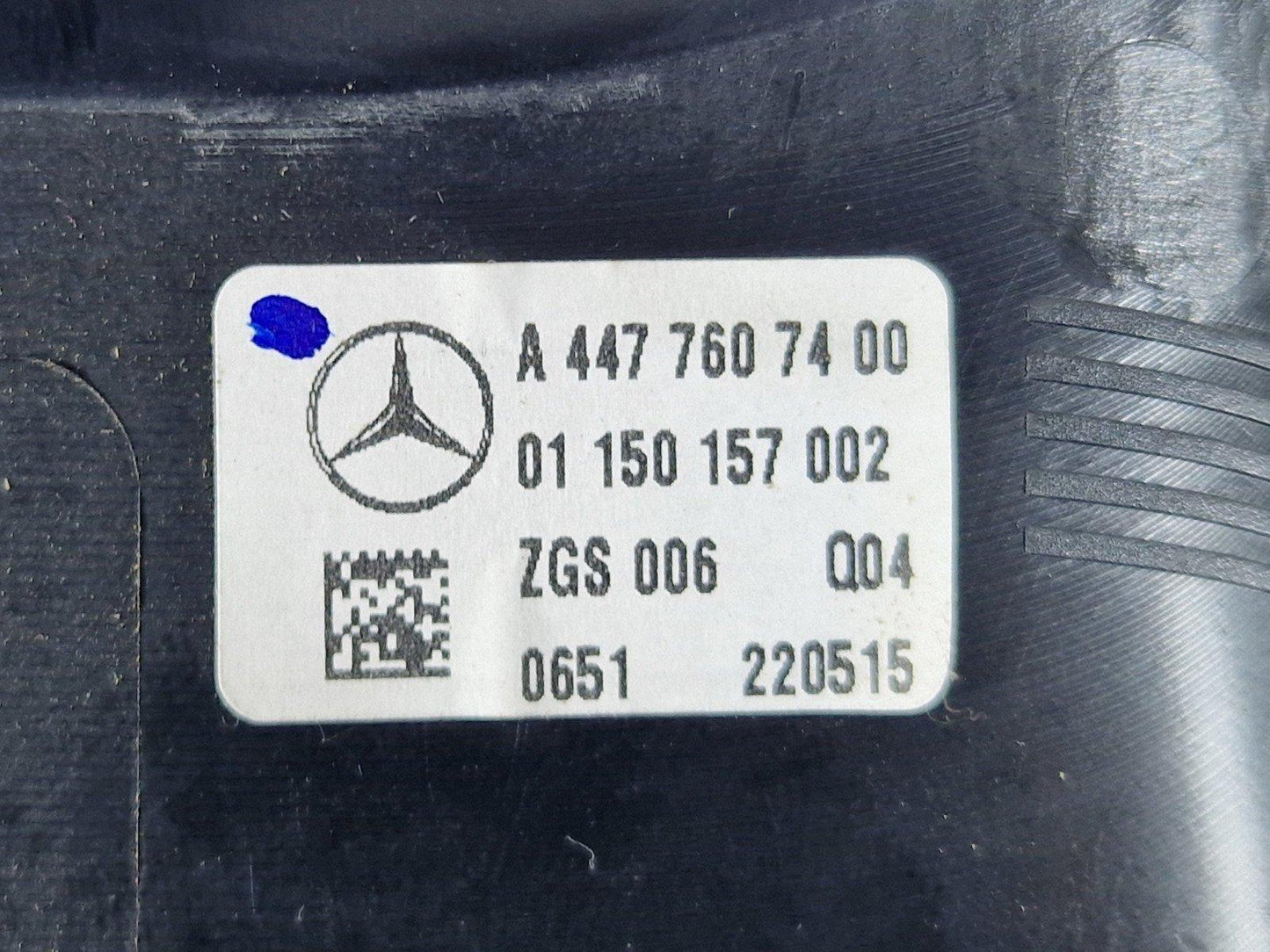 14-23 MERCEDES VITO W447 SLIDE DOOR N/S LOCKIING SYSTEM MECHANISM A4477607400