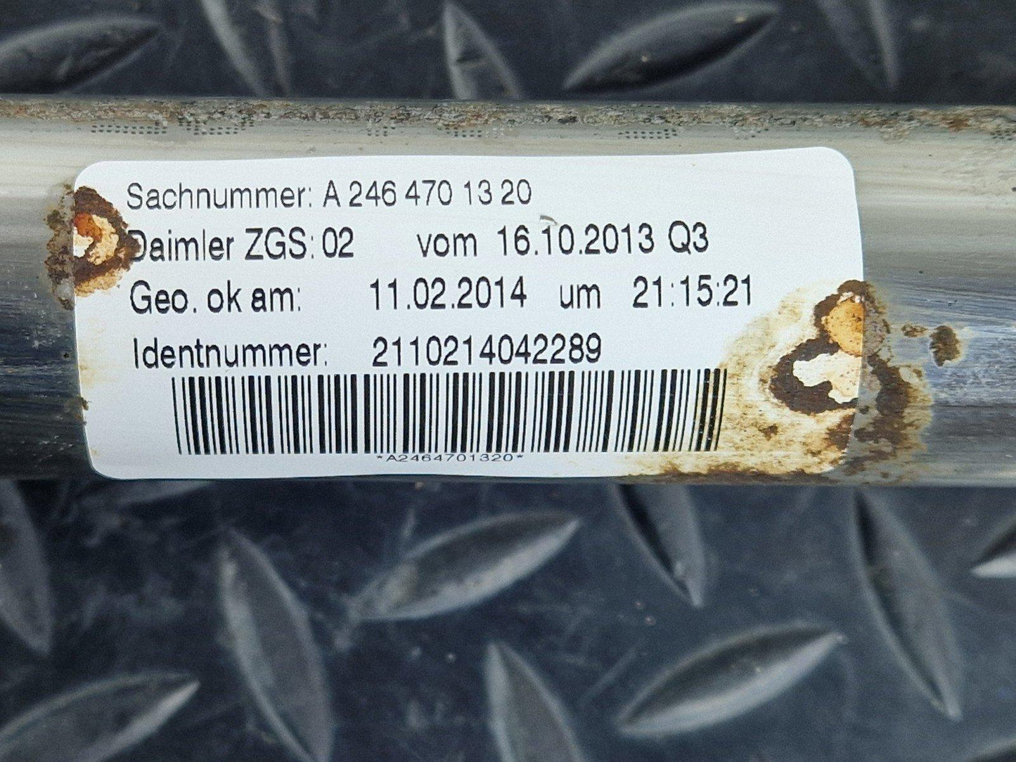 12-18 MERCEDES BENZ B-CLASS W246 GENUINE FUEL TANK FILLING HOSE A2464701320