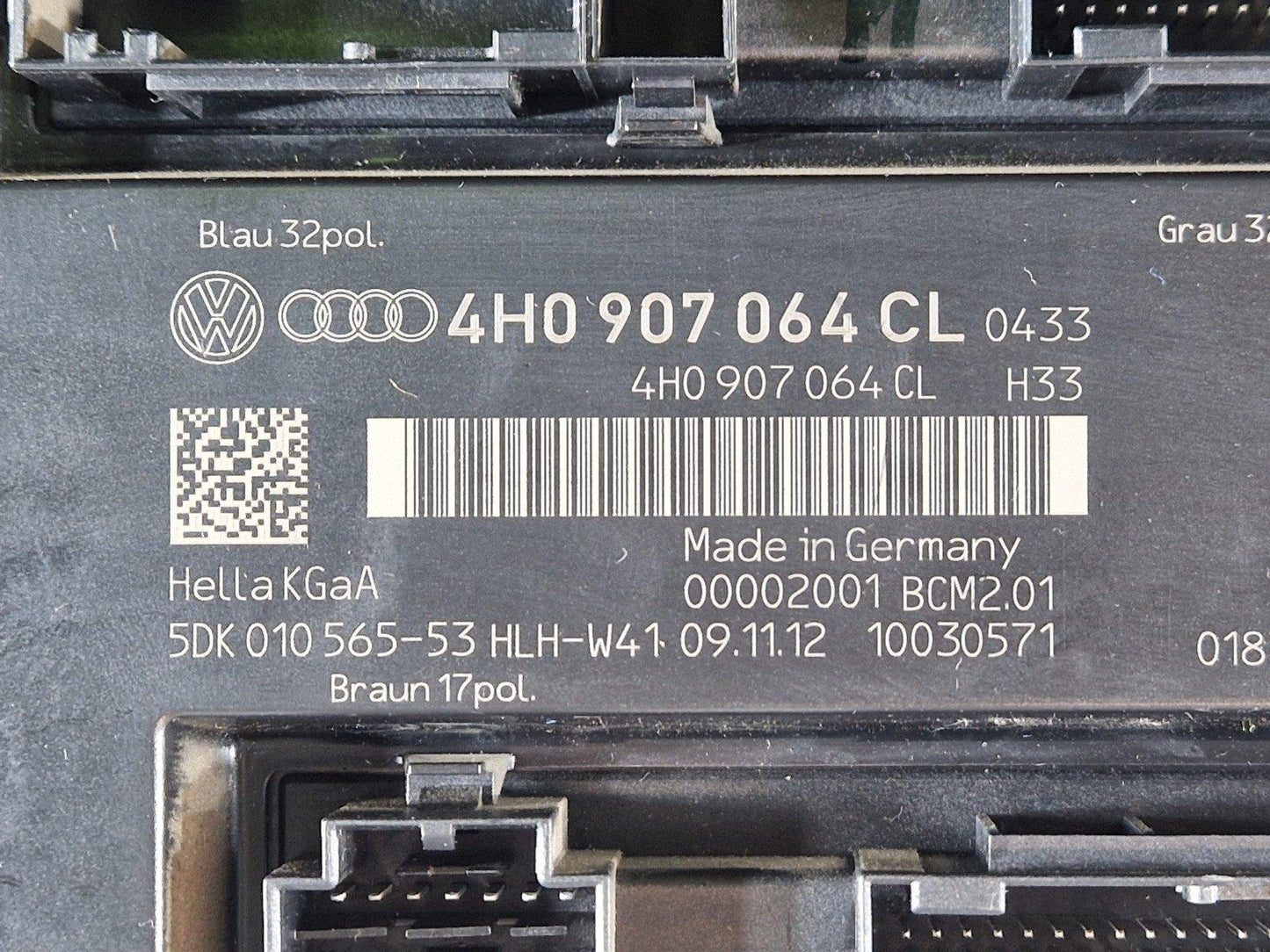 10-18 VW TOUAREG 7P 3.0 DIESEL COMFORT CONTROL MODULE 4H0907064CL